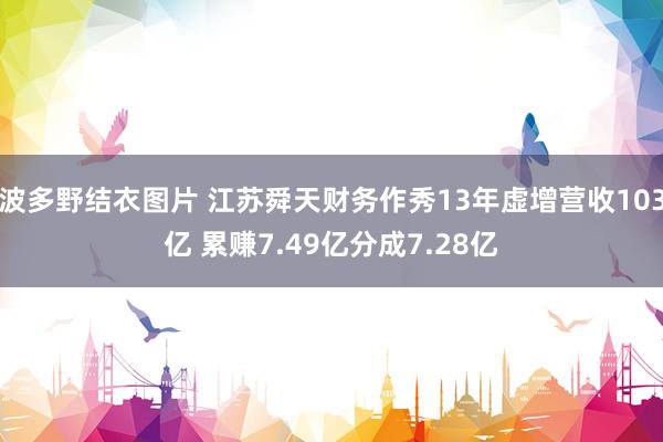 波多野结衣图片 江苏舜天财务作秀13年虚增营收103亿 累赚7.49亿分成7.28亿