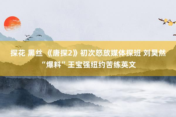 探花 黑丝 《唐探2》初次怒放媒体探班 刘昊然“爆料”王宝强纽约苦练英文