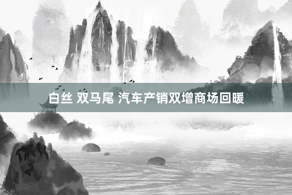 白丝 双马尾 汽车产销双增商场回暖